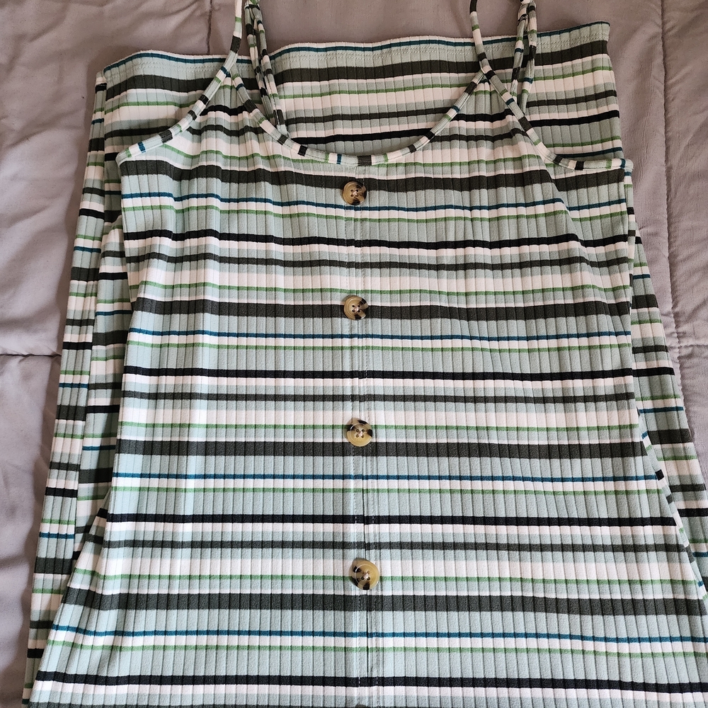 No Boundaries Multicolor Striped Tank Top